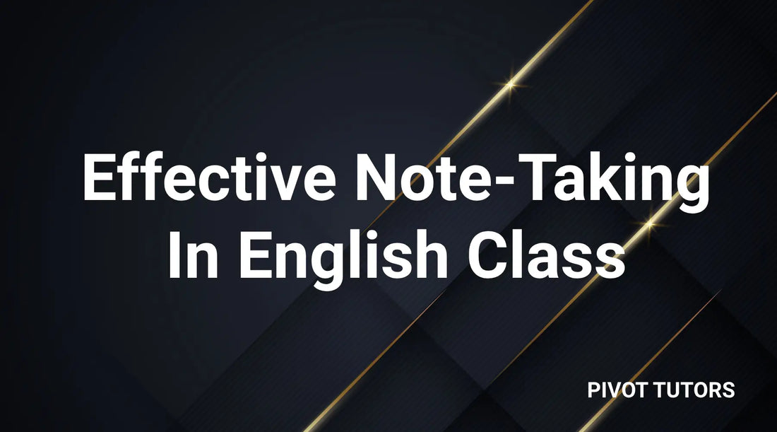 Effective Note-Taking in English Class