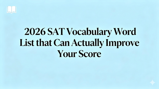 2026 SAT Vocabulary Word List that Can Actually Improve Your Score