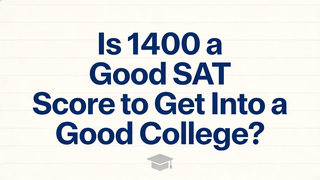 Is 1400 a Good SAT Score to Get Into a Good College?